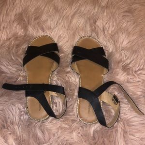 black sandals